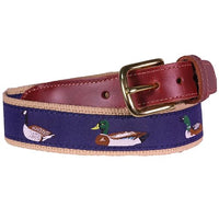 Waterfowl Leather Tab Belt