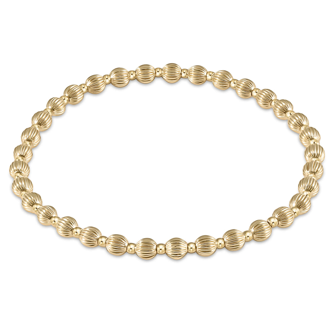 Enewton Dignity Grateful Pattern 4mm Bead Bracelet Gold