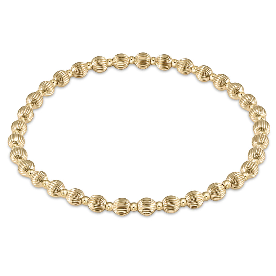 Enewton Dignity Grateful Pattern 4mm Bead Bracelet Gold