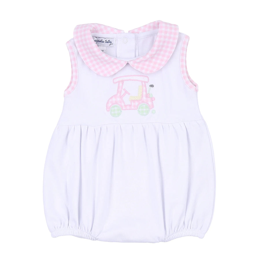Magnolia Baby Little Caddie App Ruffle S/S Bubble Pink
