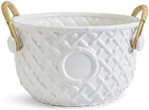 Two's Co Hamptons Faux Bamboo Fretwork Party Bucket