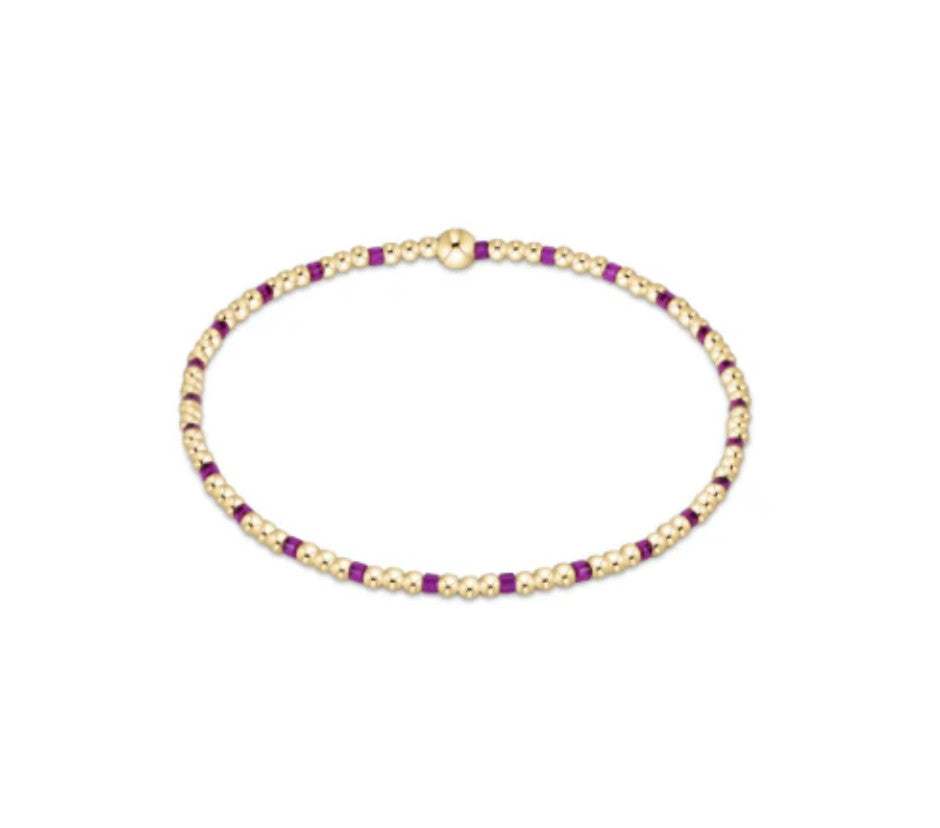 Enewton Hope Sincerity Pattern 2MM Bead Bracelet - Fuchsia