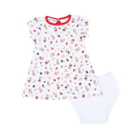 Magnolia Baby Bulldog Pride Printed S/S Dress Set