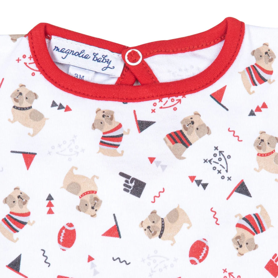 Magnolia Baby Bulldog Pride Printed S/S Toddler Dress