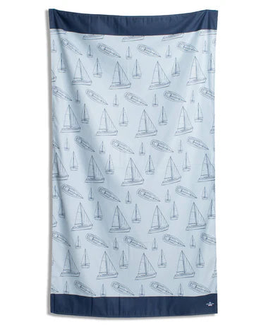 Set Sail Giant Beach Towel Light Blue/Navy