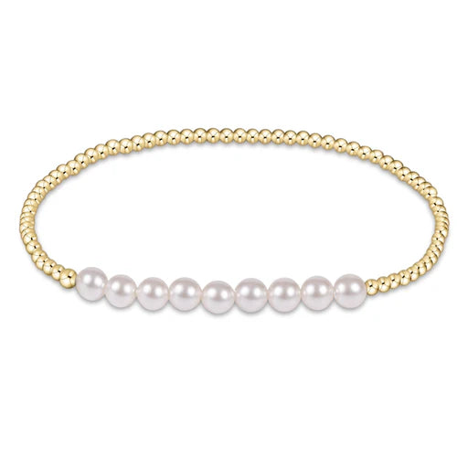 Enewton Classic Gold Beaded Bliss 2.5mm Bead Bracelet 5mm-Pearl