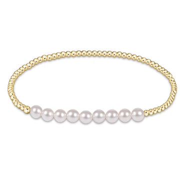 Enewton Classic Gold Beaded Bliss 2.5mm Bead Bracelet 5mm-Pearl