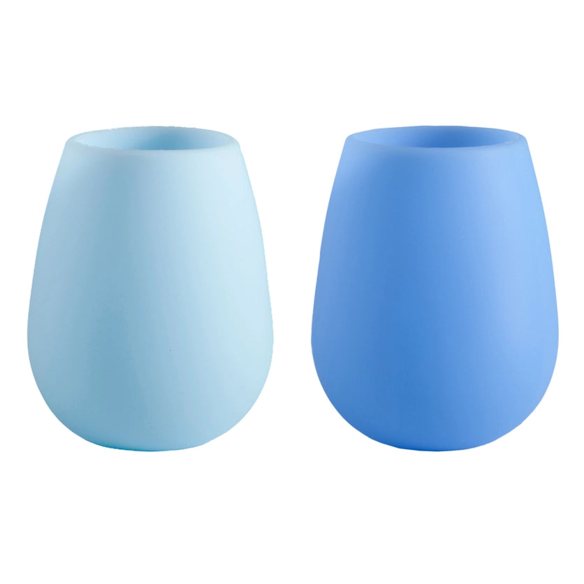 Porter Green Silicone Stemless Wine Glasses - Sky + Kingfisher