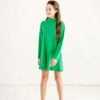 Beaufort Bonnet Tatum's Turtleneck Dress Kiawah Kelly Green With Metallic Gold Stork