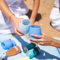 Porter Green Silicone Stemless Wine Glasses - Sky + Kingfisher
