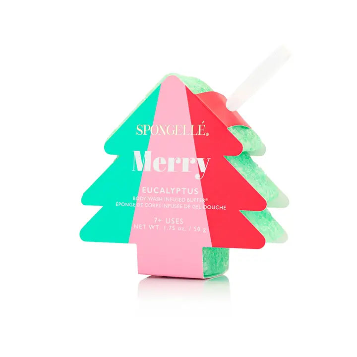 Spongelle Holiday Tree Ornament Body Wash Infused Merry Eucalyptus