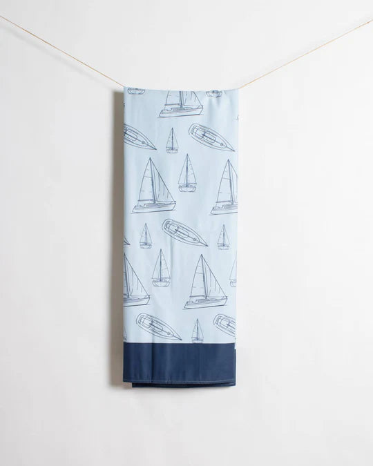 Set Sail Giant Beach Towel Light Blue/Navy