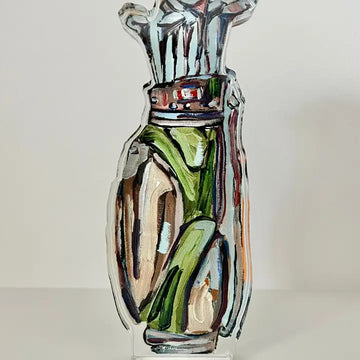 Golf Clubs Acrylic Block