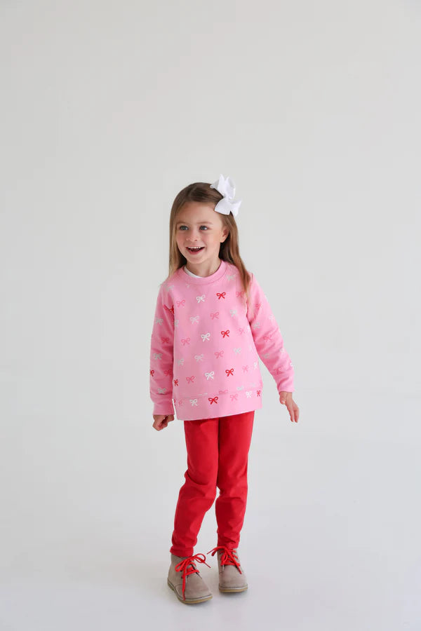 Beaufort Bonnet Cassidy Comfy Crewneck - Bitty Bows/Hamptons Hot Pink