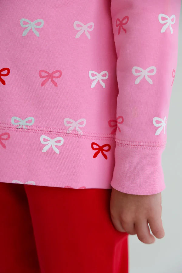Beaufort Bonnet Cassidy Comfy Crewneck - Bitty Bows/Hamptons Hot Pink