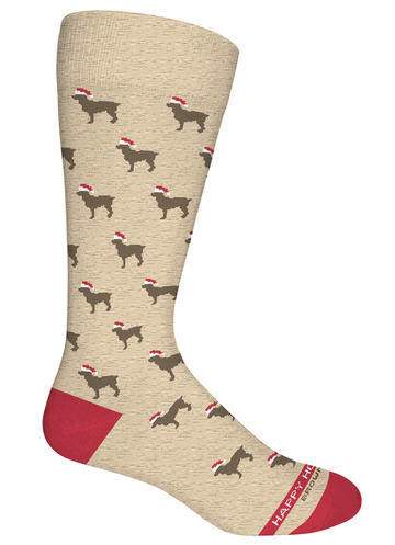 Brown Dog Happy Howlidays Socks