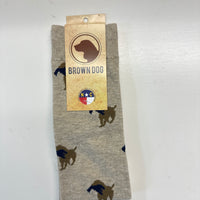 Brown Dog Duck Hunt Socks