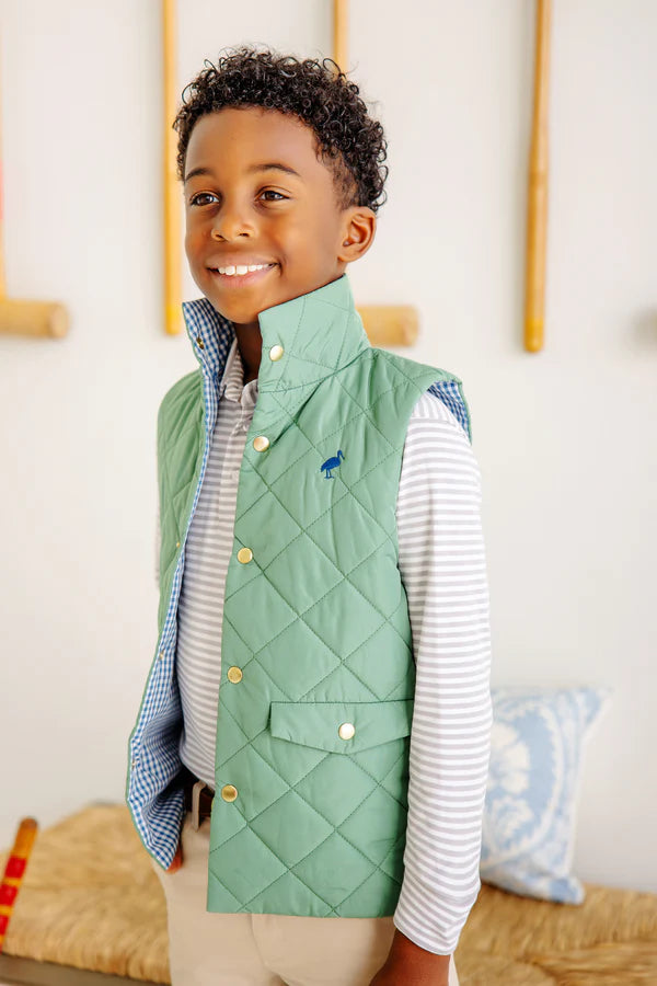 Beaufort Bonnet Prim and Proper Polo LS Pima - Grantley Gray Stripe/Gray Bay Brown