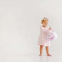 Beaufort Bonnet Long Sleeve Polly Play Dress Vintage Prep Pumpkin Pails Sandpearl Pink
