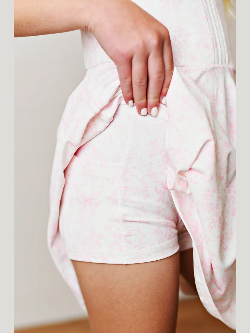 Swoon Kids Pink Toile Tennis Dress