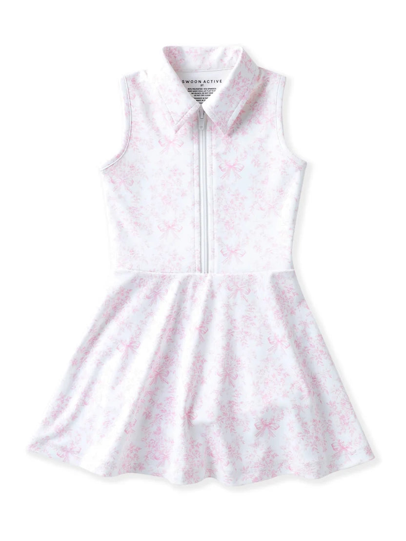 Swoon Kids Pink Toile Tennis Dress