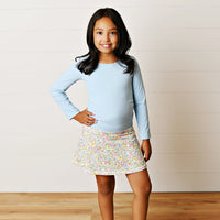 Swoon Kids Ocean Blue Ruched Top