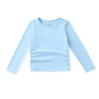 Swoon Kids Ocean Blue Ruched Top