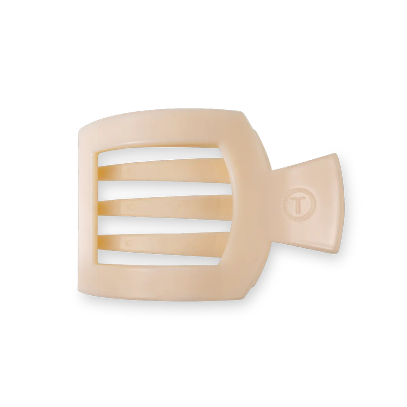 Teleties Almond Beige Medium Flat Square Hair Clip