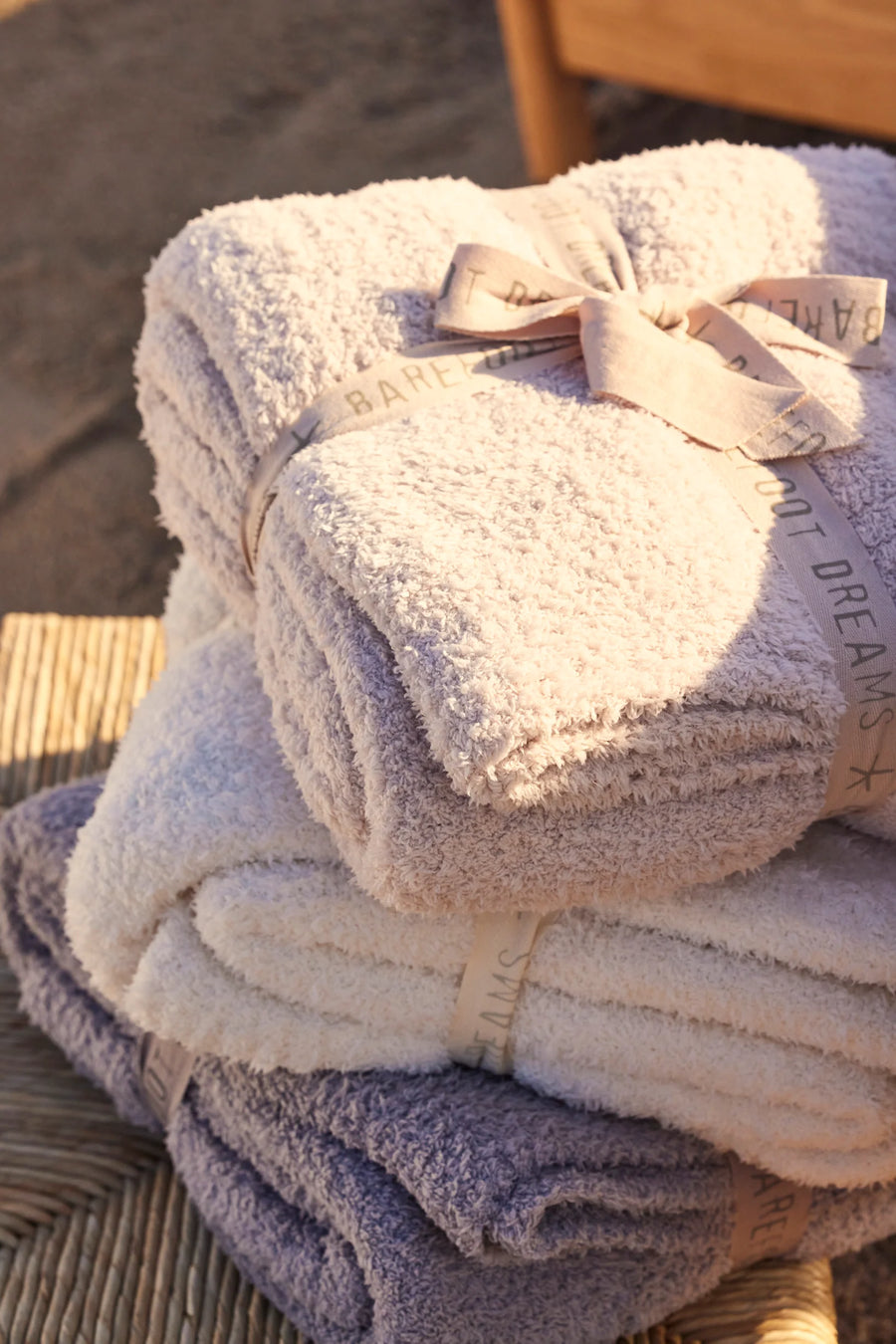 BareFoot Dreams CozyChic Throw- Stone