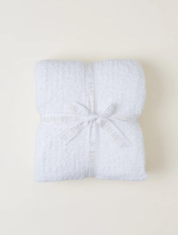 BareFoot Dreams CozyChic Ribbed Throw - White