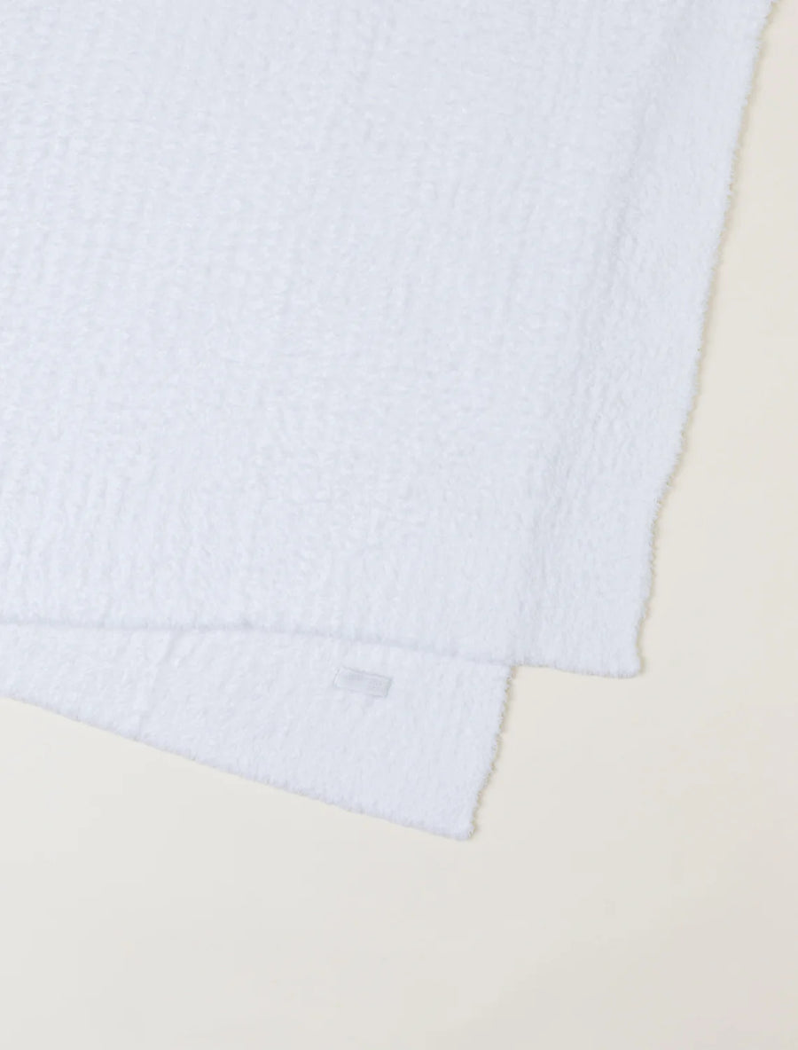 BareFoot Dreams CozyChic Ribbed Throw - White