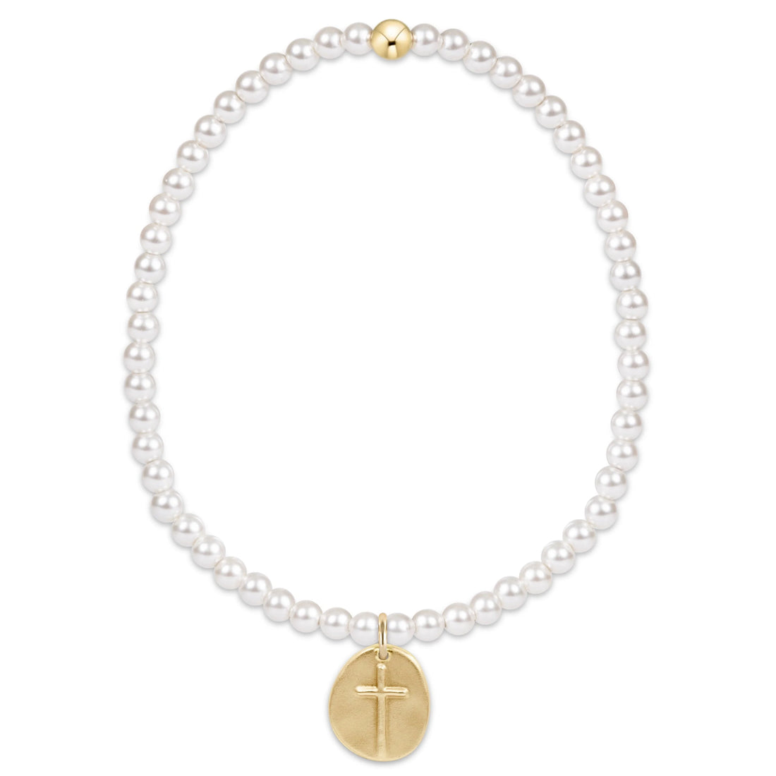 Enewton Classic Pearl 3mm Bead Bracelet - Inspire Small Gold Charm