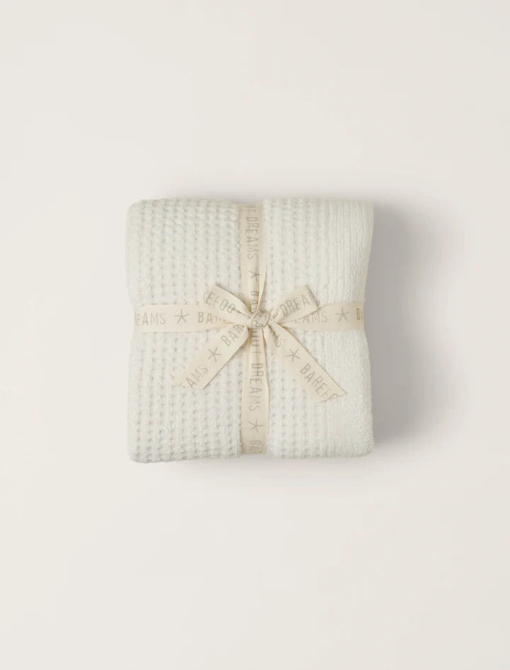 Barefoot Dreams CozyChic Waffle Throw - Cream