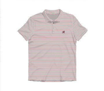 Peach State Pride Youth UGA Standing Dawg Performance Polo Red, Black & White