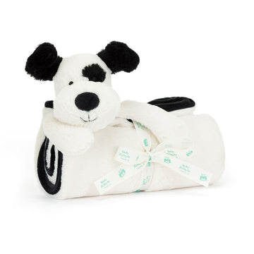 Jellycat Bashful Black & Cream Puppy Blankie