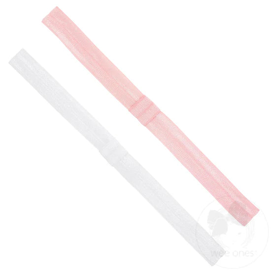Wee Ones Add A Bow Elastic BabyBands - 2 Pack