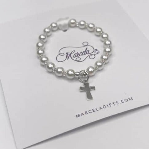 Marcela Cross Pearl Bracelet
