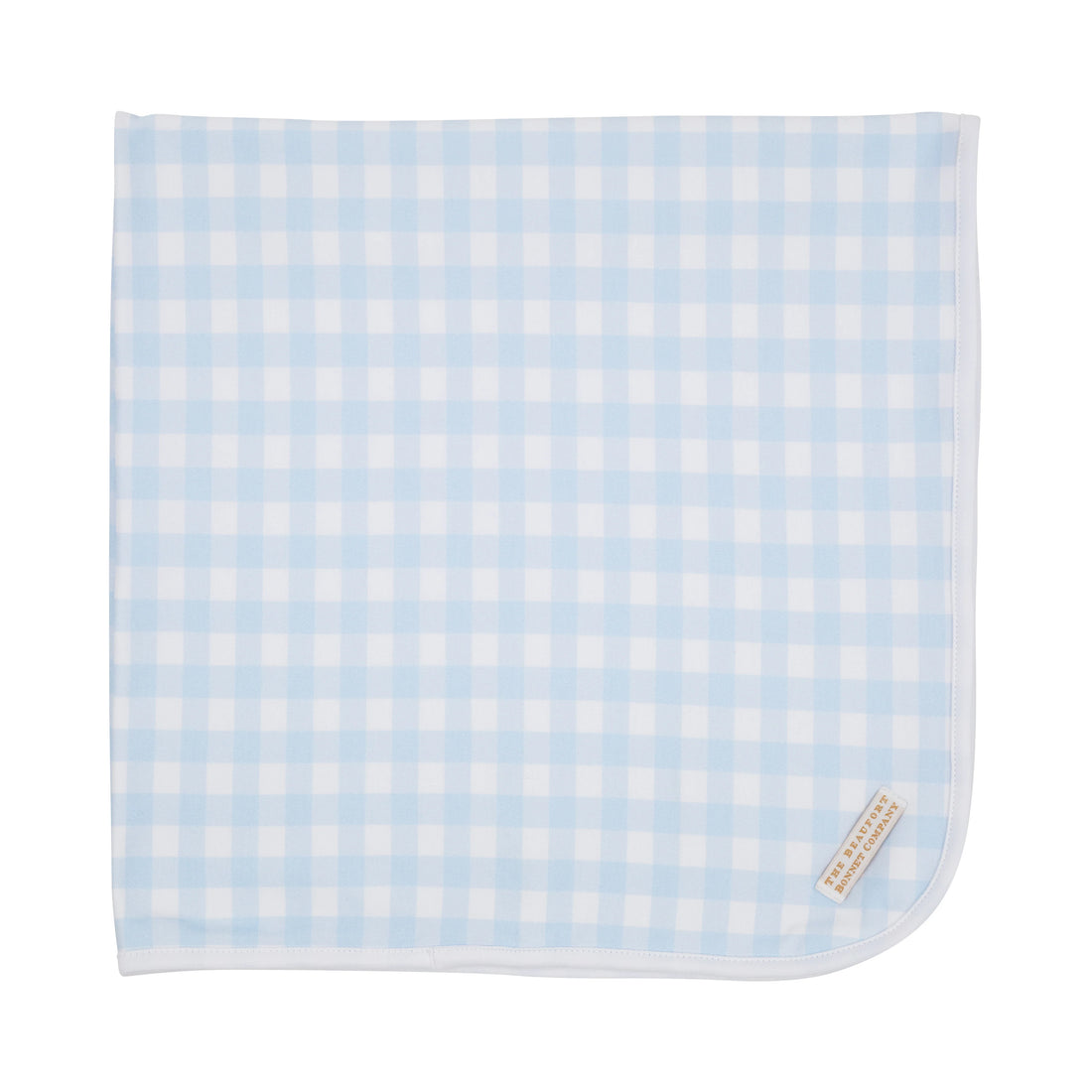 Beaufort Bonnet Baby Buggy Blanket- Buckhead Blue Gingham/Worth Avenue White