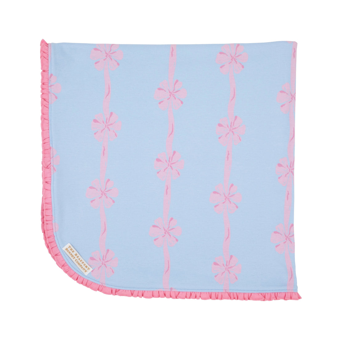 Beaufort Bonnet Baby Buggy Blanket- No Bow, No Go With Hamptons Hot Pink