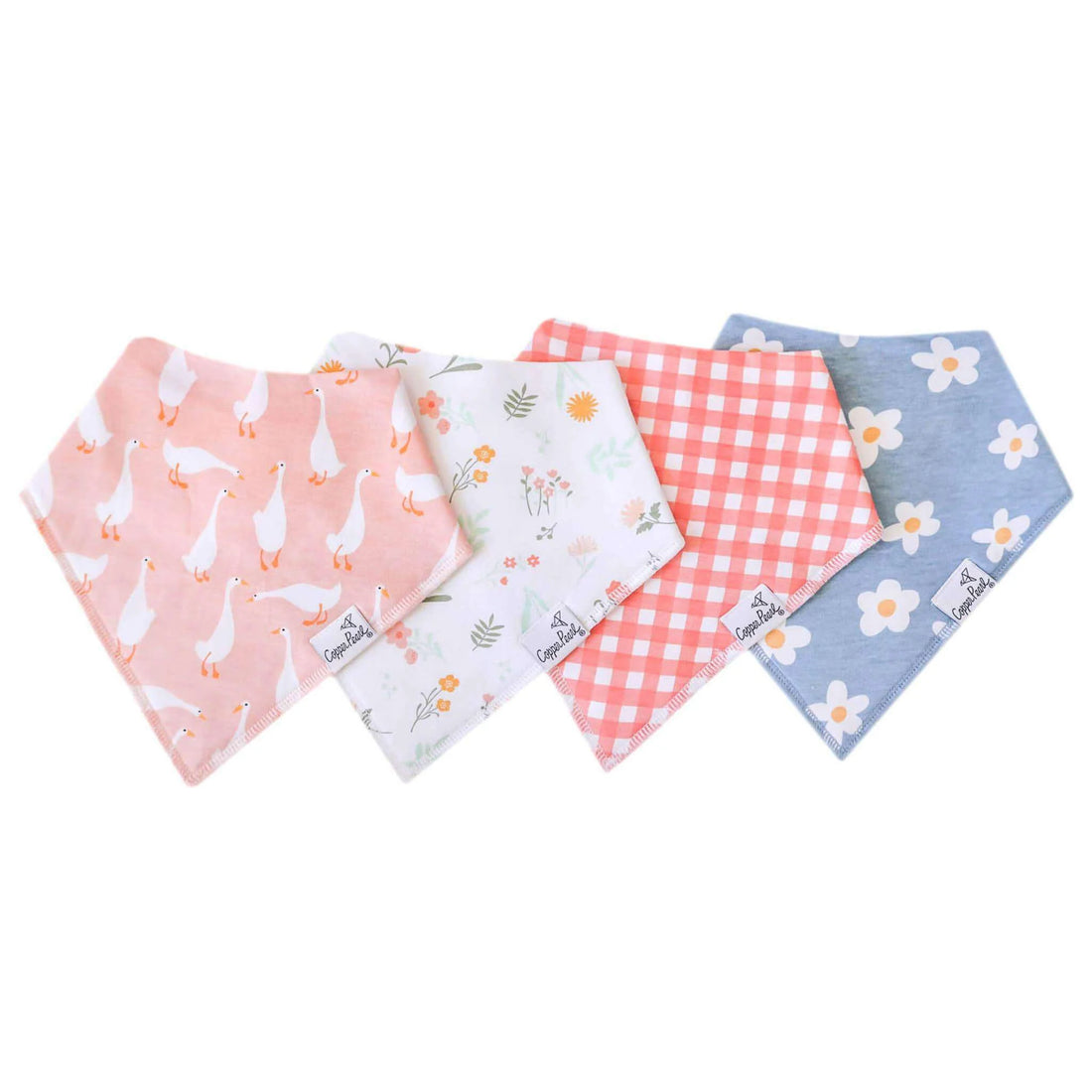 Copper Pearl Baby Bandana Bib Set - Goosie