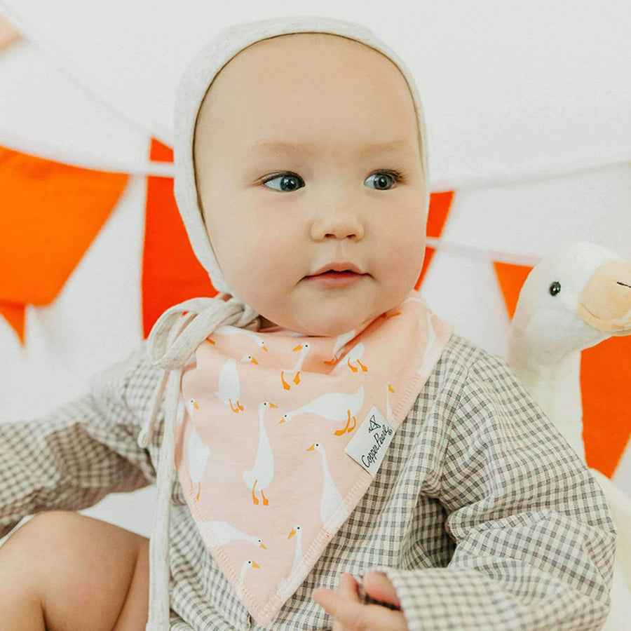 Copper Pearl Baby Bandana Bib Set - Goosie