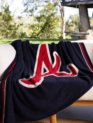 Barefoot Dreams CozyChic Atlanta Braves Throw