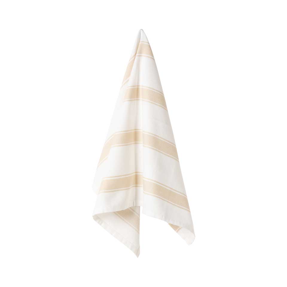 Casafina Kitchen Tan  Stripe Towel