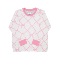 Beaufort Bonnet - Cassidy Comfy Crewneck - Belle Meade Bow/Hamptons Hot Pink