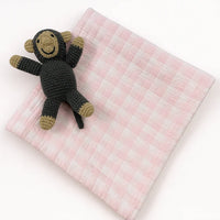 Gingham Check Baby Crib Blanket