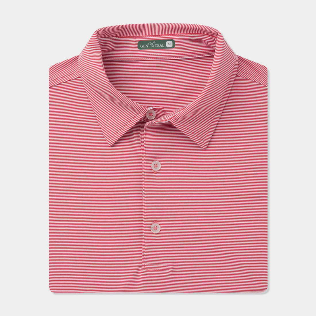 GenTeal Curry Club Pinstripe Performance Polo