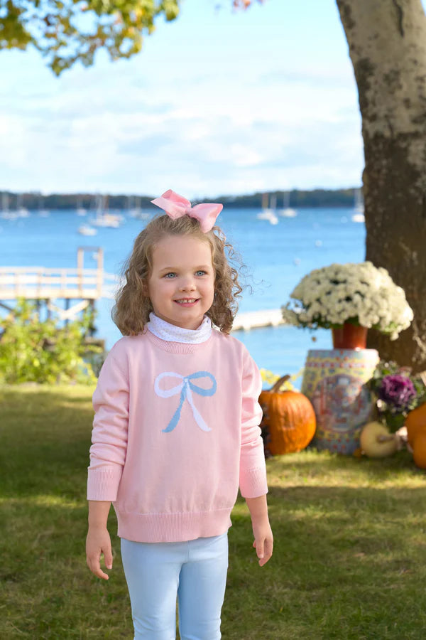 Beaufort Bonnet Isabelle's Intarsia Sweater - Palm Beach Pink/Bow