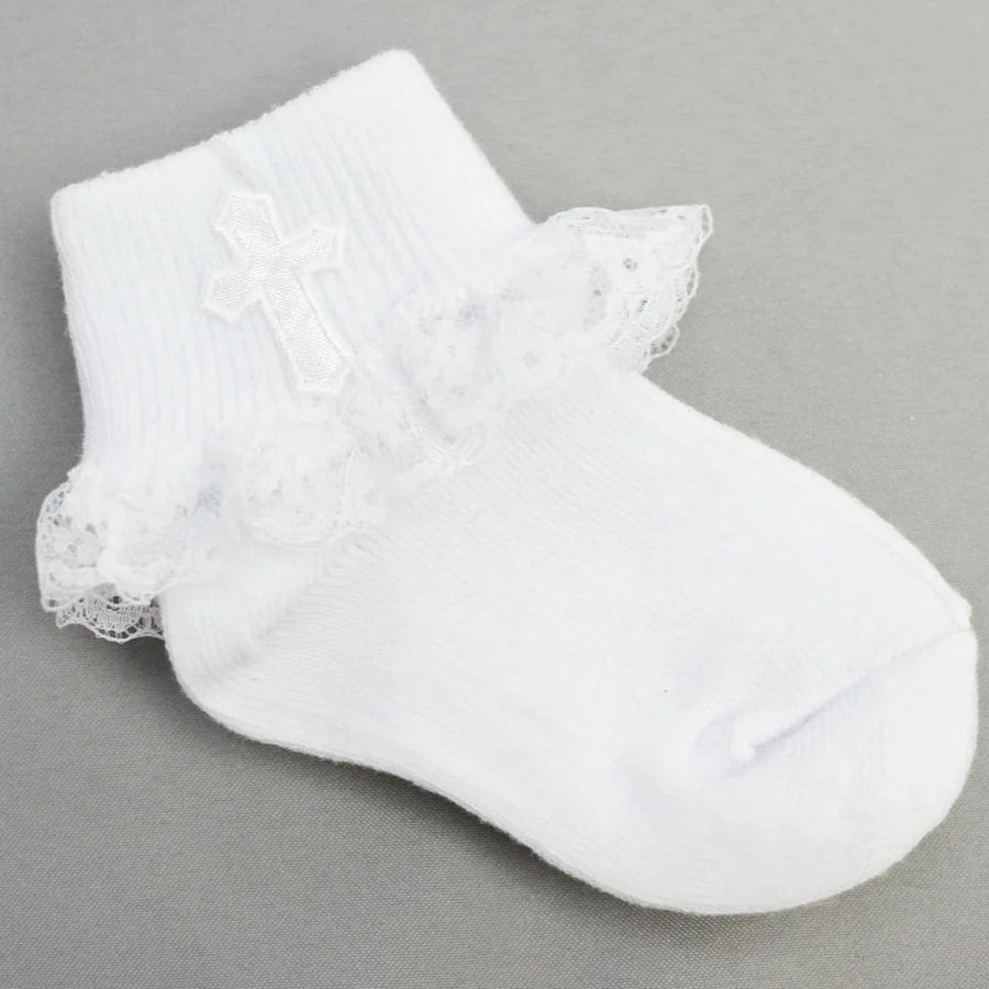 Jefferson Socks Cross Embroidered Girl Socks