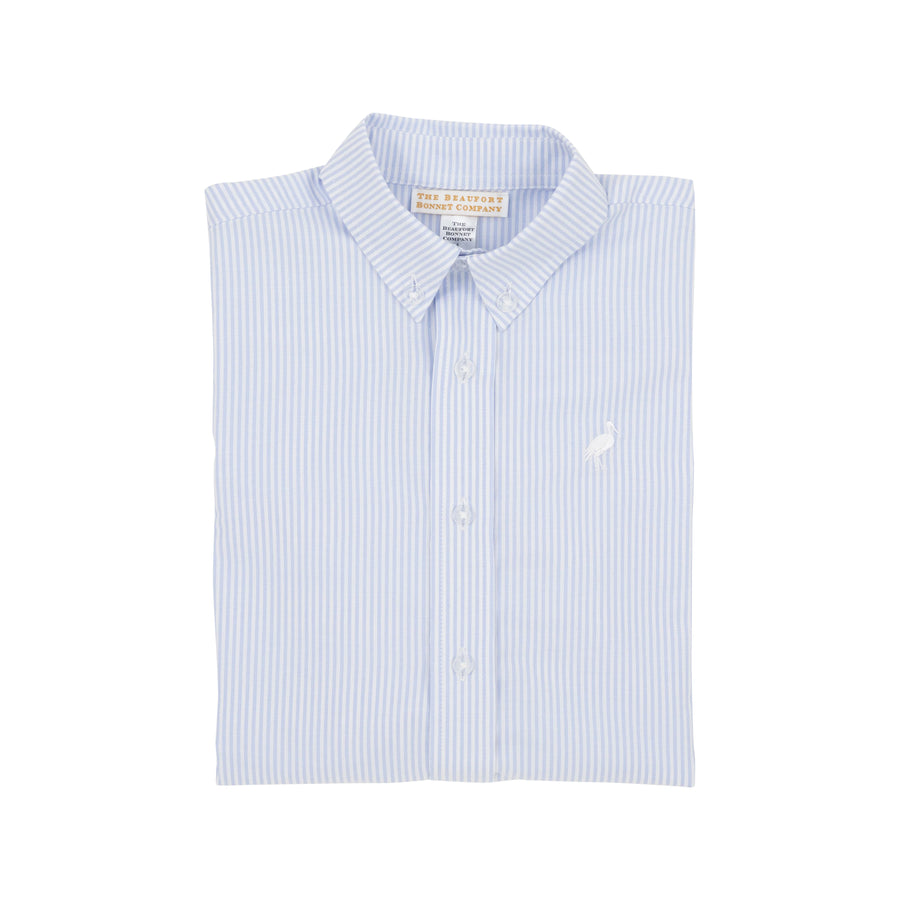 Beaufort Bonnet Dean's List Dress Shirt Oxford Blue Stripe /Worth Avenue White