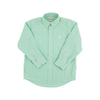 Beaufort Bonnet Dean's List Dress Shirt - Kiawah Kelly Green Windowpane/Multicolor